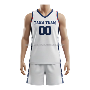 Impression numérique sublimée sans couture, 100% polyester, respirant, antibactérien, séchage rapide, grande taille, manches courtes, maillot de basket-ball pour hommes - Product Image 1