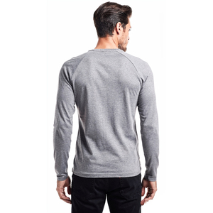 Men's Summer Henley T-Shirt Regular Fit Casual Wear Henley Tee Shirts Men 100% Cotton Long Sleeve Henley <b>TShirt</b> Men - Product Image 2