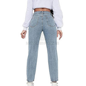 Jeans pour femmes sur mesure, respirants, écologiques, design unique, jeans les plus vendus en gros - Product Image 2