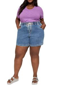 Pantalones cortos de mezclilla rectos de cintura alta para mujer, ropa informal estilo Hip Hop Vintage, nuevo diseño, bordado informal de calle alta de Bangladesh - Product Image 3