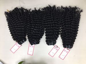 Paquets de cheveux non traités Deep Curly Closure 5x5-Cheveux bouclés vietnamiens-100% de cheveux humains vierges Remy-Noir naturel 1B-8A-12A - Product Image 4