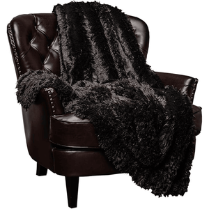 Solid Rose Dust Faux Long Fur <b>Throw</b> <b>Blanket</b> Premium 50\" X 65\" Soft and Fuzzy Bed or Couch <b>Throw</b> Solid Rose Dust - Product Image 1