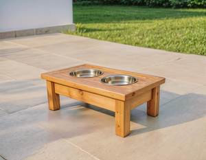 2026 Newest Design High Quality Natural Wooden <b>Cat</b> Dog Bowl Holder <b>Top</b> Quality for Pets Dog Food - Product Image 4
