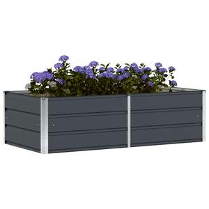 Jardinière en acier anthracite 62,99 x 31,50 x 17,72 po pour pots de fleurs et jardinières - Product Image 3