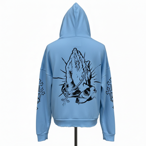 Custom High Quality screen Printed Unisex Polyester / Cotton Oversized <b>dropped</b> shoulder men Hoodie 100%cotton fleece 450gsm - Product Image 4