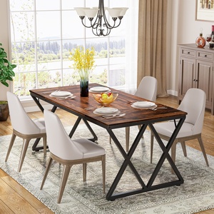 Tribesigns 70.87 Inch Wooden <strong>Rectangle</strong> Restaurant Furniture Office Meeting <strong>Table</strong> Dining <strong>Table</strong> for 6 People - Product Image 2