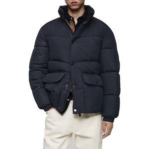Chaqueta Acolchada con Capucha para Hombre, Cortavientos, con Cierre de Cremallera, Abrigo Casual de Invierno, Relleno de Poliéster, Chaquetas Acolchadas - Product Image 3