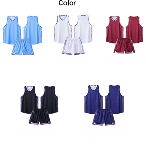 Custom Men Basketball Uniform Set <b>Polyester</b> Quick Dry Breathable Jersey Shorts Heat Transfer Print OEM Bulk Wholesale - Product Image 3