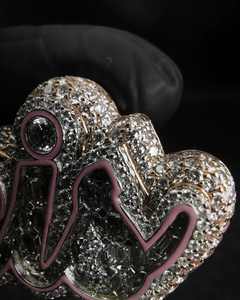 จี้เพชรโมอิสซาไนต์แท้สำหรับผู้หญิง จี้ชื่อแบบซ้อนชั้น สั่งทำชื่อได้ ตัวอักษรแบบเขียนด้วยลายมือ เงินแท้ 925 ชุบทองคำขาว 14k - Product Image 4