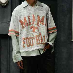 Camiseta Deportiva Personalizada Estilo Urbano Vintage para Hombre, Retro, de Fútbol, Baloncesto, Malla, Corte Cuadrado, Camiseta de Fútbol con Cuello en V para Hombre - Product Image 5