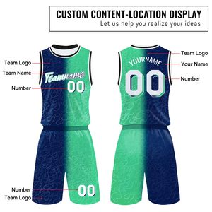Conjunto de Uniforme de Baloncesto Personalizado sin Mangas, Sublimado, Transpirable, de Poliéster, para Adultos, Unisex, con Degradado de Color - Product Image 1