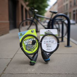 Lucchetto per Bicicletta Opaco 12*80mm con Cavo in Acciaio Colori Misti, Cilindro per Auto - Product Image 3