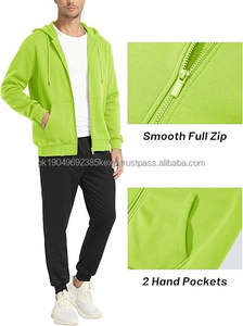 Sudadera con Capucha Extra Grande de Algodón Grueso con Cremallera, Unisex, Informal, para Calle, Abrigada para Invierno - Product Image 3