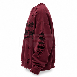 Sweat-shirts pour hommes en coton mélangé, streetwear personnalisé, OEM, faible MOQ, vente en gros, vêtements décontractés, fabricant d'usine - Product Image 3