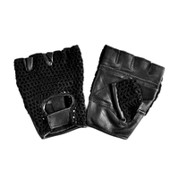 Gants de conduite unisexes en cuir respirant et extensible pour sports de plein air, cyclisme et course, à demi-doigts