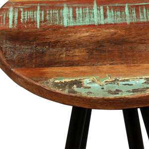 Ensemble de 4 tabourets de bar en bois récupéré, design industriel standard avec styles variés - Product Image 3