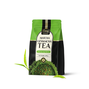 Thé vert vietnamien de première qualité, Matcha Genmaicha, thé santé, emballage en vrac, thé Matcha au riz torréfié, emballage en boîte - Product Image 1