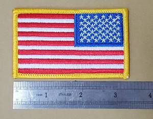 Écussons en tissu sergé personnalisés, écologiques, avec drapeau américain, motifs brodés pour chapeaux, sacs, décoration intérieure - Product Image 3