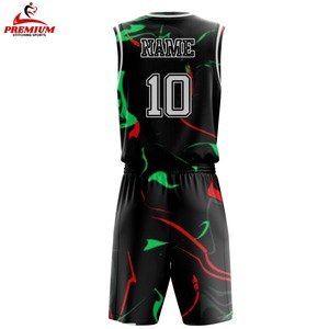 Uniforme de basketball sans manches à séchage rapide, imprimé personnalisé par sublimation, respirant, antibactérien, protection UV - Product Image 4