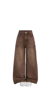 Pantalon en denim taille haute pour femmes de haute qualité Vintage Wash Logo & Label personnalisé - Product Image 5