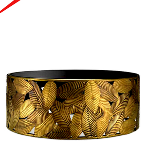 Soporte para Pastel Redondo Decorativo Moderno Hecho a Mano con Diseño de Hojas en Relieve Metálico Único para el Hogar - Product Image 1