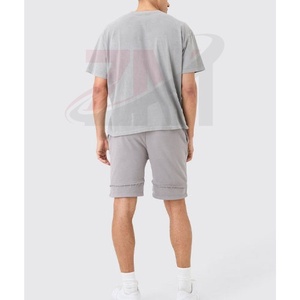 Shorts pour hommes de haute qualité, logo imprimé DTF personnalisé, tissu en toile solide, poids lourd, grande taille, style streetwear, pour la gym et la course, confortables - Product Image 2
