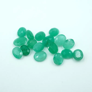 HAYAAT GEMS Lot de pierres précieuses brésiliennes vertes taille émeraude ovale facettées (14,5 carats, 17 pièces, 5x7mm) pour la fabrication de bijoux - Product Image 3