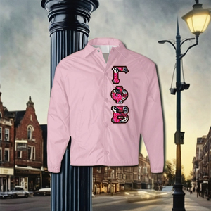 แจ็คเก็ตโค้ชสไตล์วินเทจสไตล์อเมริกันขนาดใหญ่พิเศษออกแบบได้ตามต้องการสำหรับฤดูหนาวแฟชั่นสโมสรดีไซน์ใหม่ปักโลโก้กรีก - Product Image 1