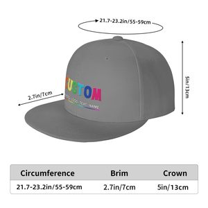 หมวกแก๊ปแบบ snapback 6 แผง ปักลายรุ้งสีเทาด้านหน้า ปรับขนาดได้ ใช้ได้ทั้งชายและหญิง ทำจากผ้าฝ้าย สไตล์ลำลอง - Product Image 4