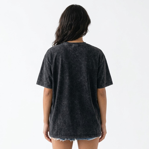 Wholesale Manufacture High Quality Streetwear <b>Blank</b> T Shirt gsm Heavy <b>Weight</b> Print logo Acid Wash Women's T-shirts - Product Image 3