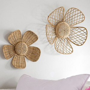 Decoración de Pared de Ratán Estilo Bohemio con Forma de Lazo, Elegante Decoración de Pared para el Hogar, Decoración para Cuarto de Bebé, Precio Directo de Fábrica - Product Image 2