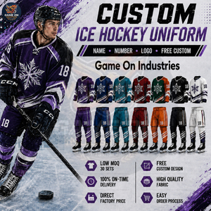 Full Sublimation Printed Team Jersey With Matching Pants Custom Athletic Club Gear V Neck Highland Quality Ice Hockey Uniform - Product Image 6