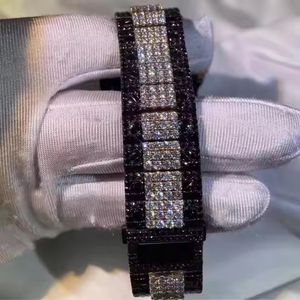 Luxury square <b>diamond</b> wristwatch with roman numeral dial sparkling gemstone encrusted bezel and bracelet elegant design - Product Image 6