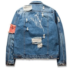 Pakistan Made Top Quality Jackets / Jeans Jacket Custom Embroidered Men Outwear Cotton Denim Jackets Fashionable Denims trending - Product Image 2