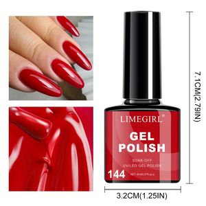 LIMEGIRL Set di 6 Smalti Gel UV in Colori Vivaci, Senza HEMA, TMPTA, TPO, per Tutte le Stagioni, Rosso, Blu, Verde, Senza Allergeni - Product Image 4