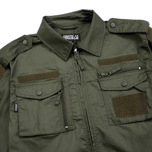 Veste tactique robuste à coutures renforcées avec pantalon cargo ajustable, faible MOQ, tenue de sécurité professionnelle camouflage - Product Image 4
