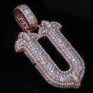 Collar con Colgante de Letra Personalizado de Fábrica, Plata de Ley 925, Diamante Moissanita VVS, Joyería de Lujo, Collar con Colgante Iced Out, Estilo Hip Hop - Product Image 1