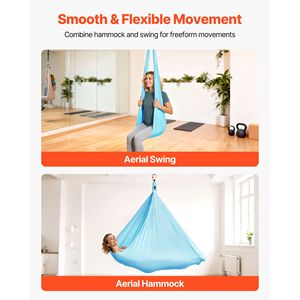 Amaca Portatile per Yoga Aereo, Carico Massimo 300 Libbre, Altalena in Seta con Corda in Nylon e Borsa con Cerniera in PE, per Ginnastica e Yoga Aereo - Product Image 3