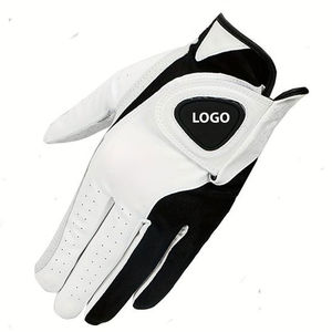 Gray Goatskin Leather Golf Glove Right Hand Non-Slip Breathable Adjustable Wrist <b>Strap</b> Men Sports Model DARIB IMPEX Pull-On - Product Image 6