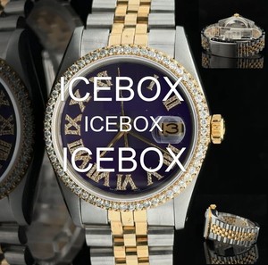 Reloj de Pulsera con Caja Redonda de Acero Inoxidable, Esfera de Cristal, Totalmente Adornado con Moissanita, Resistente al Agua 10 Bar, Cierre de Brazalete, Diamante Rojo - Product Image 1