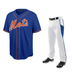 Ensemble complet d'uniformes de baseball pour hommes, avec logo personnalisé, maillot et pantalon imprimés par sublimation, séchage rapide, respirant, tenue d'équipe OEM - Product Image 1