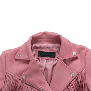 Chaqueta de Cuero para Mujer, Estilo Biker, Cuero Genuino de Vaca, Cuello Camisero, Cierre de Cremallera, Impermeable, Resistente al Viento y Transpirable - Product Image 6