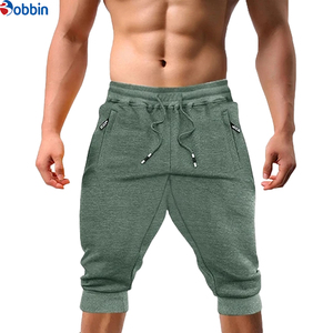 กางเกงขาสั้นออกกำลังกายผู้ชายแบบ unisex รุ่นใหม่ล่าสุด สวมใส่สบาย 3/4 ความยาว ระบายอากาศได้ดี แห้งเร็ว เป็นมิตรกับสิ่งแวดล้อม ผ้าแคนวาส มีเชือกผูก - Product Image 4