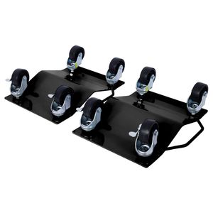 Heavy Duty 4 Tire <b>Wheel</b> <b>Dolly</b> 6000lbs Capacity Car <b>Dolly</b> <b>with</b> Black Car Stakes for Movers & <b>Dolly</b> Users - Product Image 3