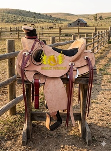 Nouvelle Selle Western en Cuir Véritable avec Rivets en Cuivre, Conception Robuste, Portable, pour Dressage, Fabrication Personnalisée - Product Image 6