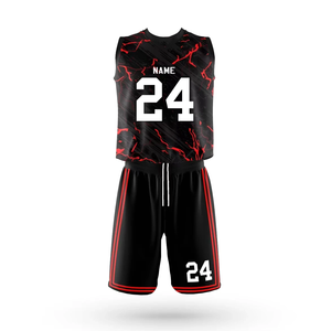 Uniforme de Baloncesto Personalizado al por Mayor para Hombre, Conjunto de Camiseta y Pantalones Cortos de Secado Rápido, Transpirable, de Poliéster, Ropa Deportiva de Equipo, Fabricante OEM - Product Image 2