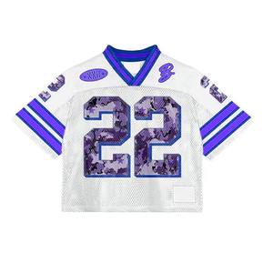 Camiseta Deportiva Transpirable de Fútbol, Cuello en V, Talla Grande, de Verano, de Secado Rápido, con Malla de Poliéster, Logotipo Personalizado - Product Image 2