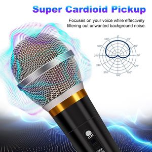 Microfono XLR Professionale per Studio e Performance dal Vivo, Cavo Staccabile da 4 Metri, Dinamico con Interruttore On/Off per Karaoke - Product Image 4