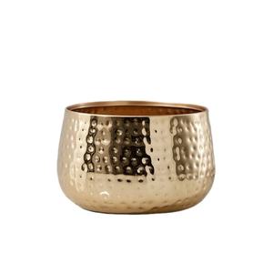 Candelabro votivo martillado de hierro chapado en oro hecho a mano, Metal personalizado, mesa de boda de Navidad, Metal decorativo para el hogar - Product Image 2