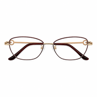 Lunettes de vue œil de chat anti-lumière bleue UV420, monture intégrale en titane léger, titane pur, sur mesure, haute qualité
